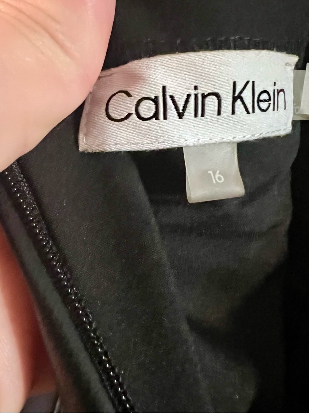 Calvin Klein Black Faux Leather Pencil Skirt - Picture 4 of 4